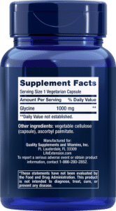 Supplement facts for Glycine